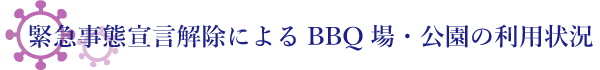 東京、埼玉、千葉、神奈川のBBQ施設のコロナ利用状況