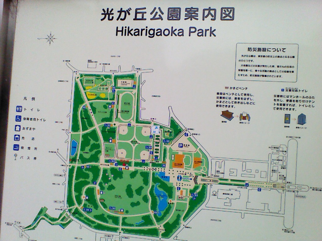 光が丘公園バーベキュー広場園内マップ